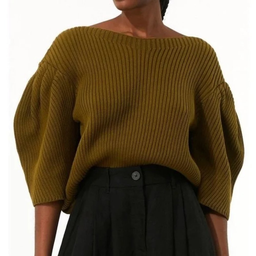 Mara Hoffman 'Inga' Olive Green Sweater